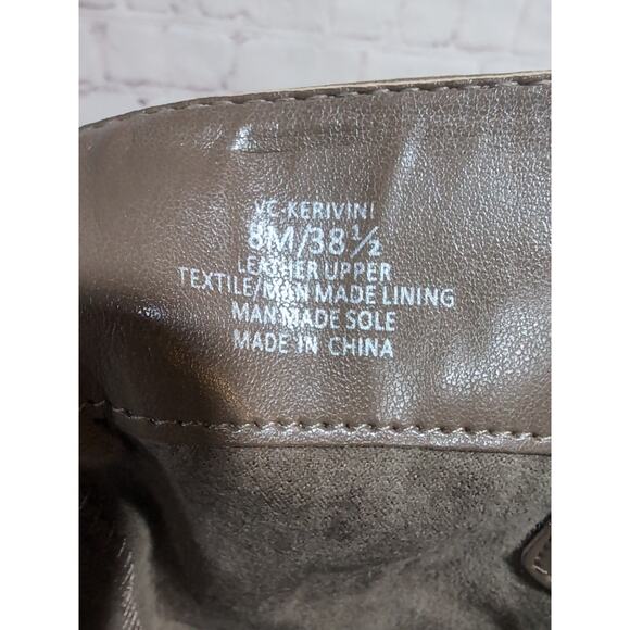 Vince Camuto Kerivini Leather Moto Boot Taupe Brown Woman's 8 EUC $149 Retail - Picture 14 of 15